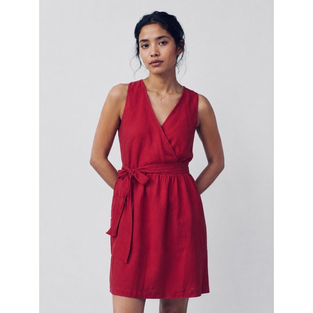 ❤️ GAP Red V-Neck Sleeveless Sheath Dress – Size 8